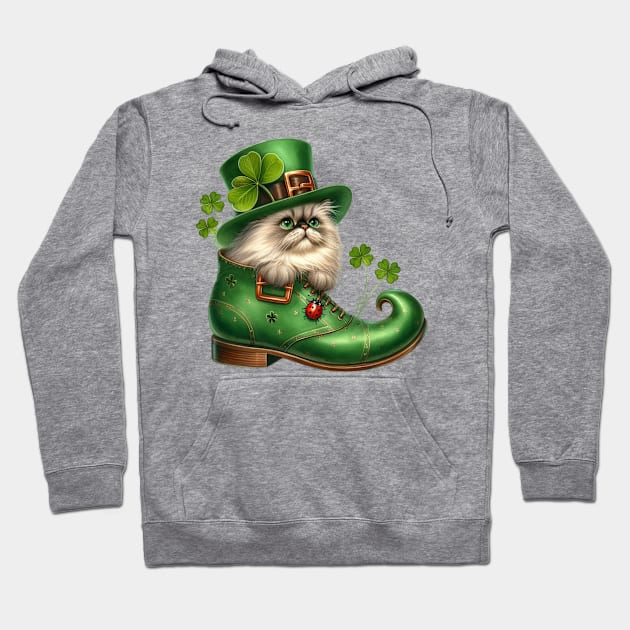 Himalayan Cat Shoes For Patricks Day Hoodie by Chromatic Fusion Studio